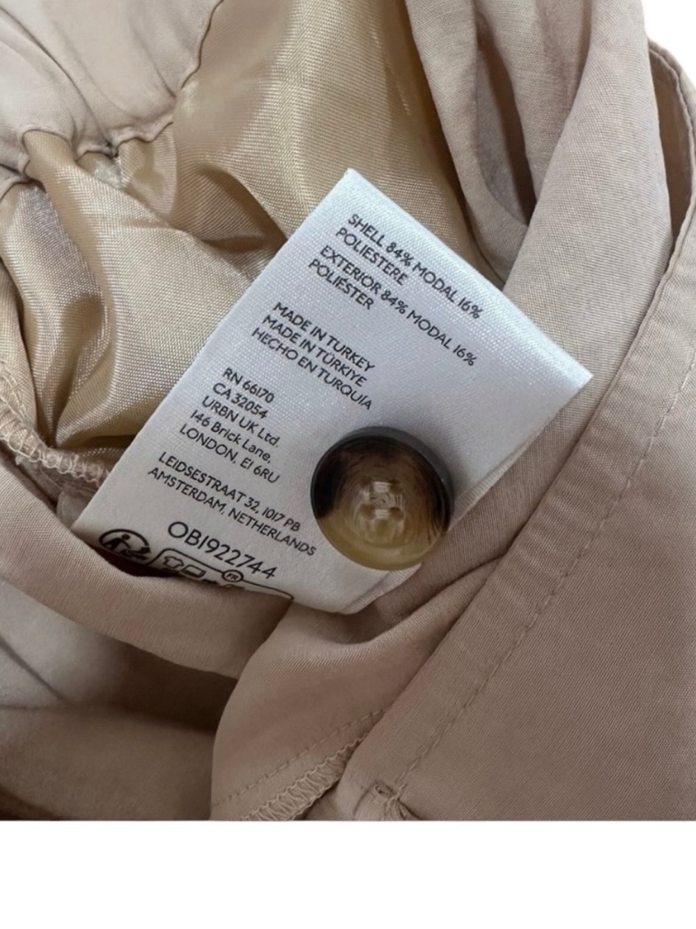 Anthropologie Safari Wide Leg Cargo Belt Flowy Pants in Tan Size Medium - Picture 13 of 14
